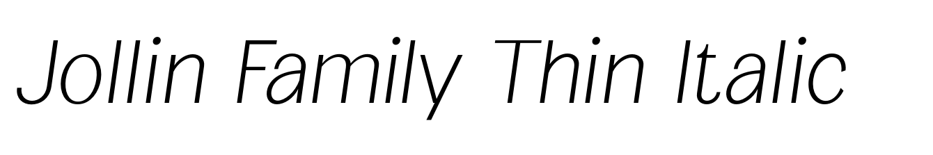 Jollin Family Thin Italic
